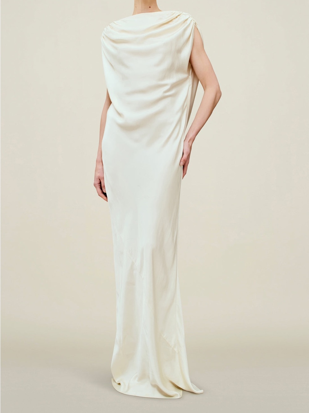 Kallmeyer Toma Draped Gown in Soft Satin